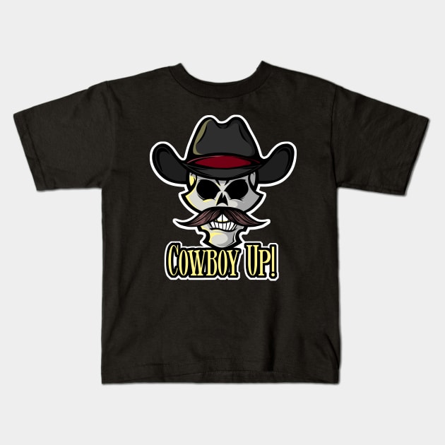 Cowboy Up! Kids T-Shirt by Designs by Darrin